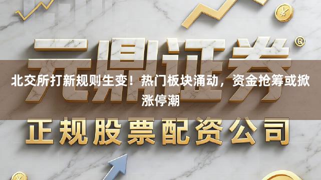 北交所打新规则生变！热门板块涌动，资金抢筹或掀涨停潮