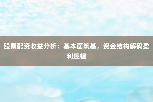 股票配资收益分析：基本面筑基，资金结构解码盈利逻辑