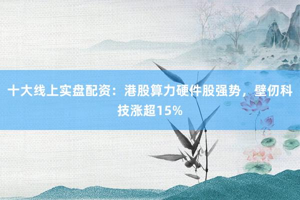 十大线上实盘配资：港股算力硬件股强势，壁仞科技涨超15%