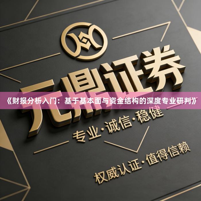 《财报分析入门：基于基本面与资金结构的深度专业研判》