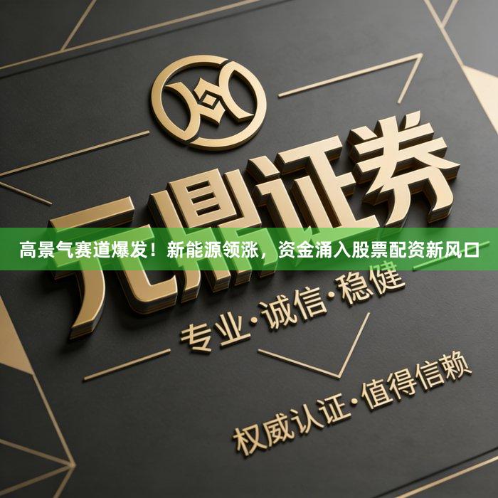 高景气赛道爆发！新能源领涨，资金涌入股票配资新风口