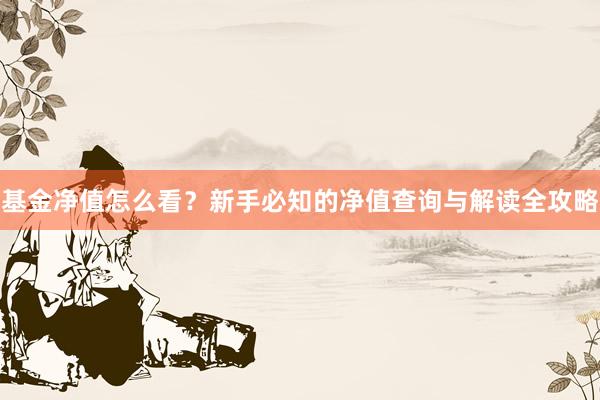 基金净值怎么看？新手必知的净值查询与解读全攻略